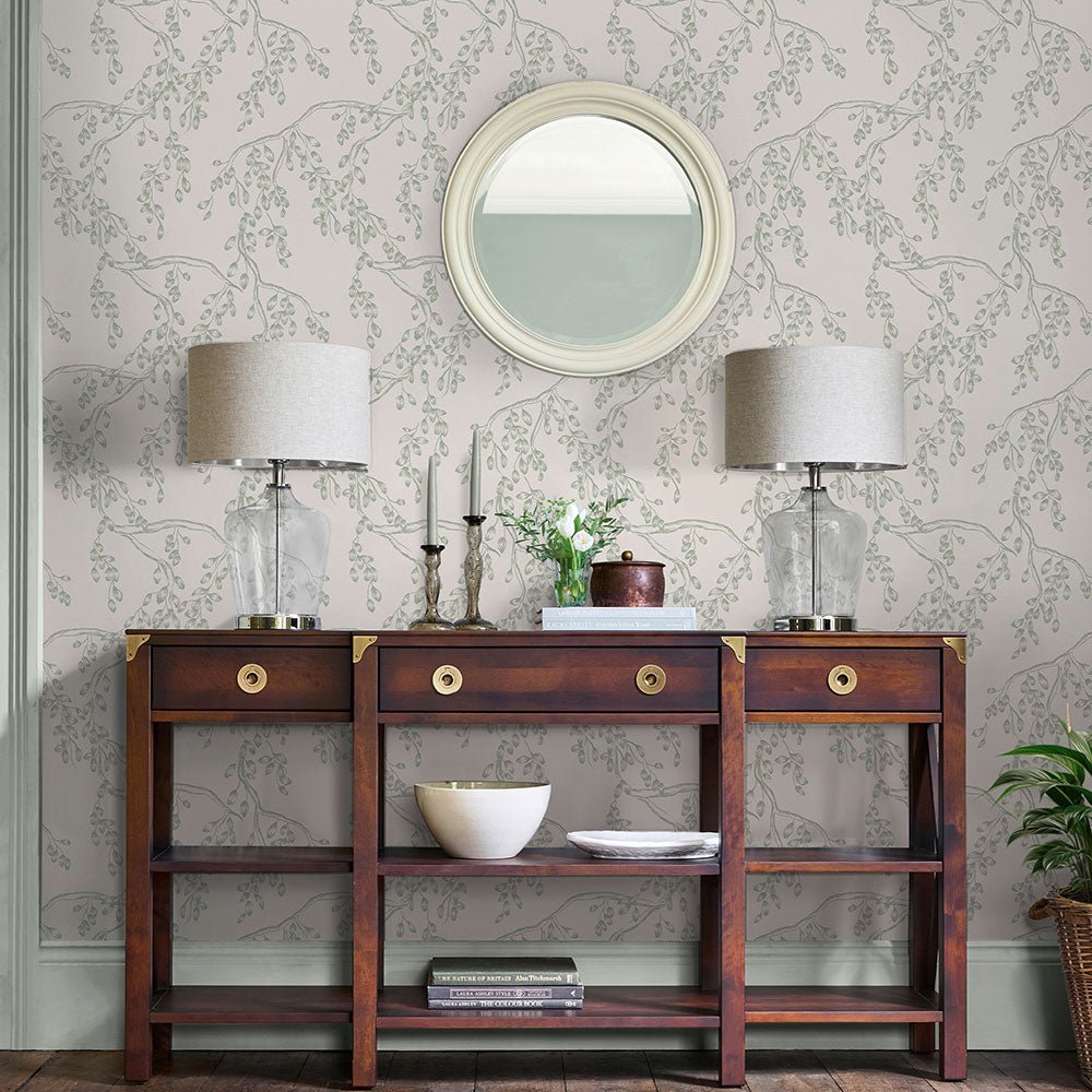 Rainham Willow Wallpaper - Sage - Laura Ashley - 140333Wallpaper199
