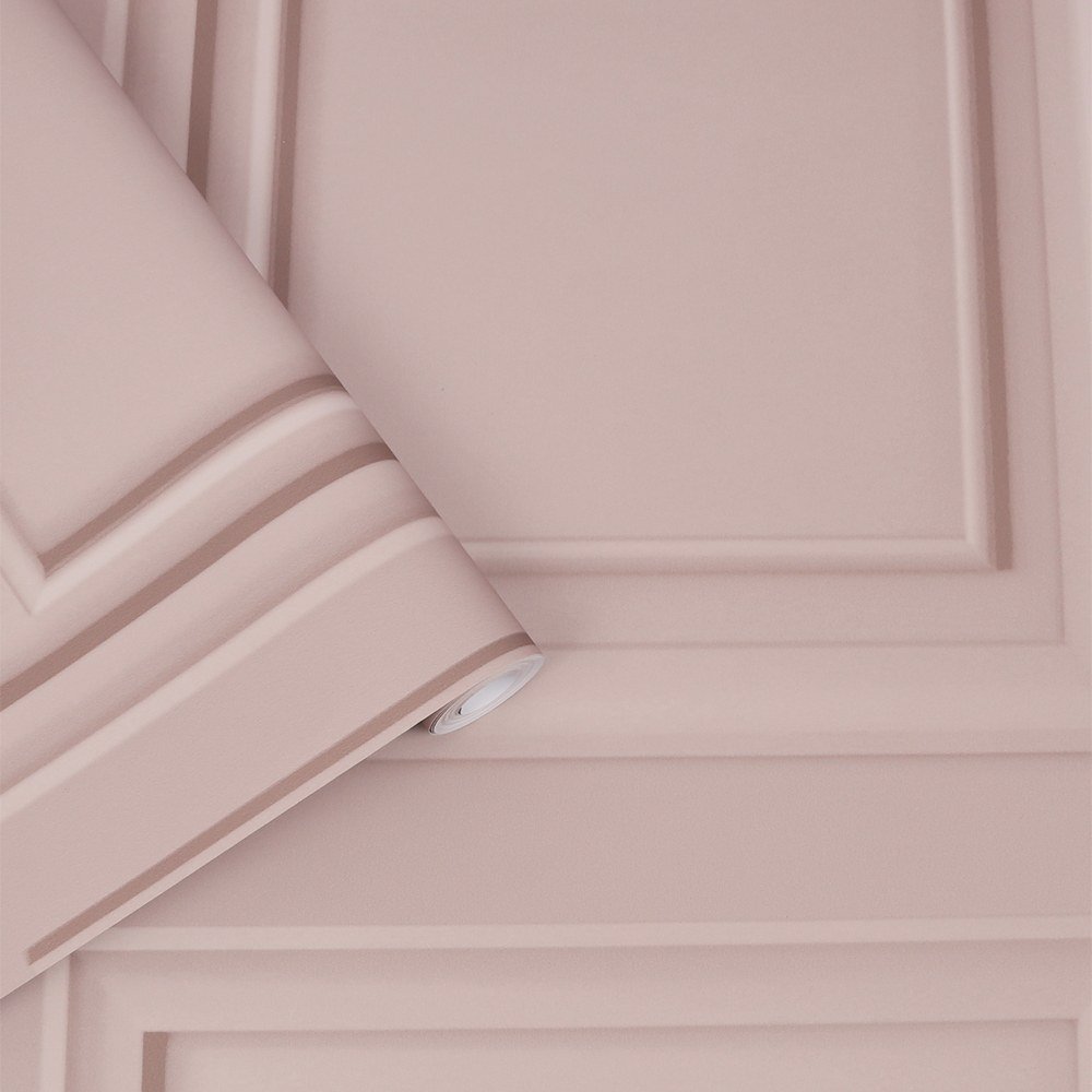 Redbrook Wood Panel Wallpaper - Blush - Laura Ashley - 115257Wallpaper199