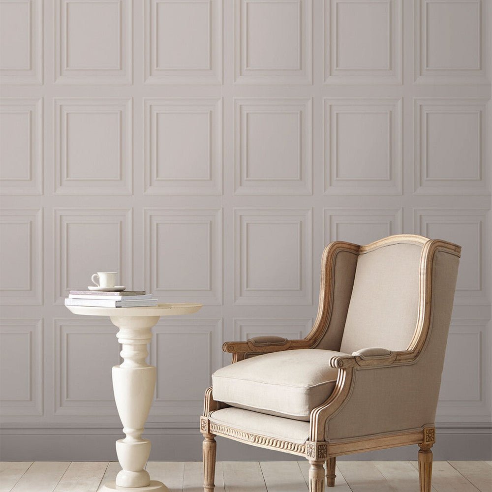 Redbrook Wood Panel Wallpaper - Dove Grey - Laura Ashley - 115256Wallpaper199