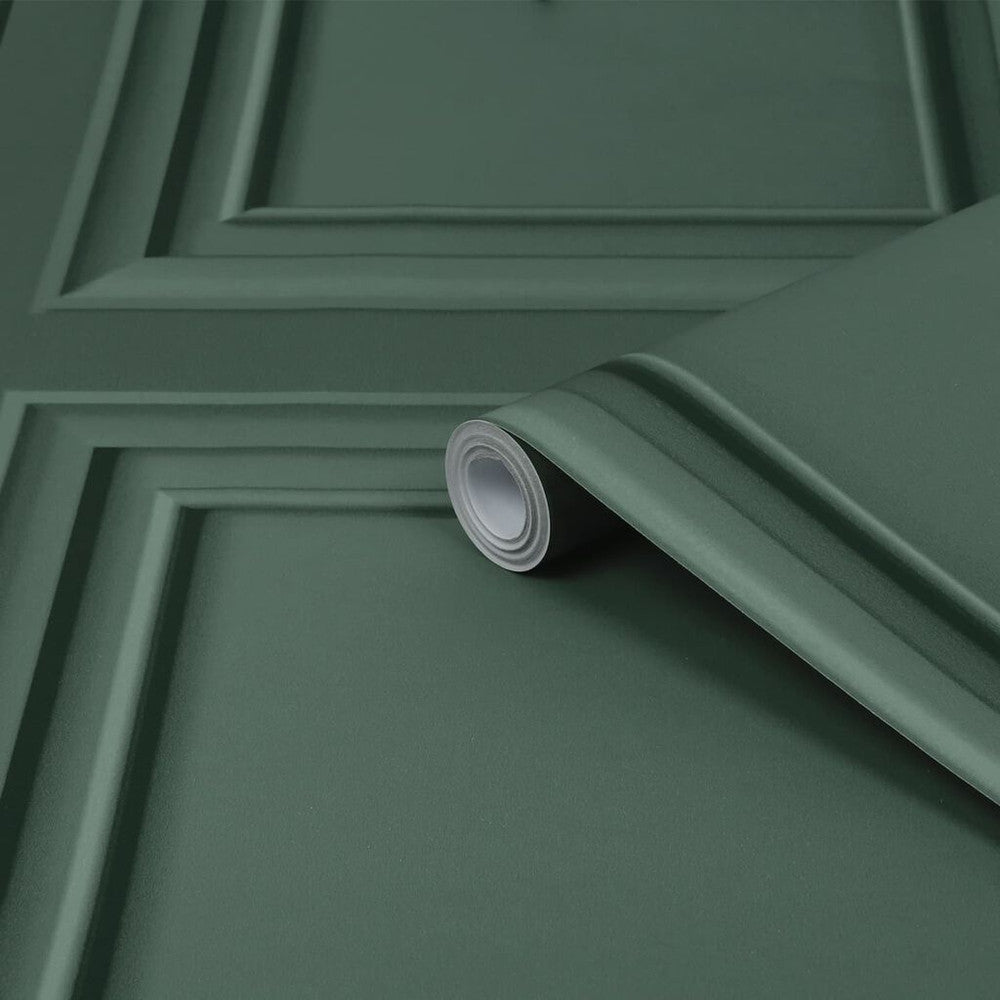 Redbrook Wood Panel Wallpaper - Fern Green - Laura Ashley - 119844Wallpaper199