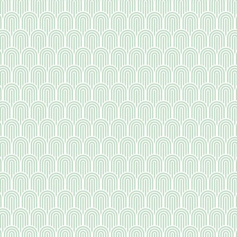 Retro Arch Wallpaper - Mint Green - Hoopla Walls - HWA1070WWallpaper199
