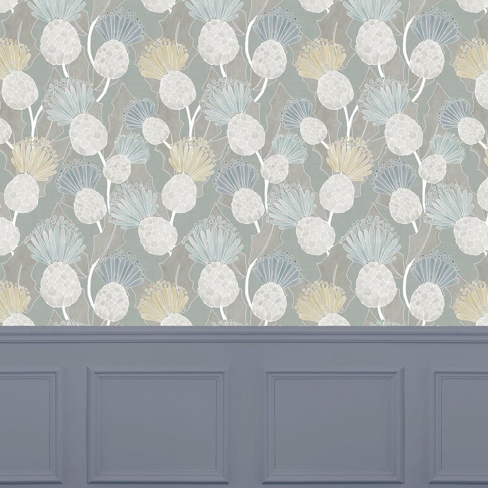 Reyne Wallpaper - Duck Egg - Voyage Maison - REYNE/WPO/DUCWallpaper199