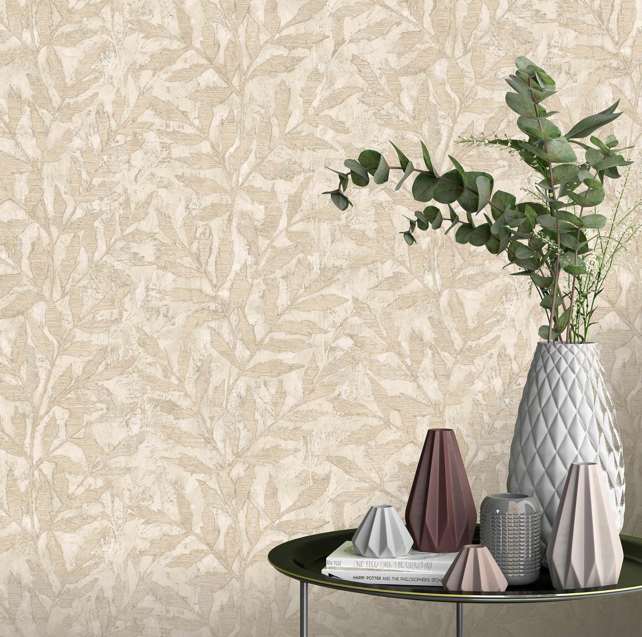 Richmond Leaf Wallpaper - Beige - Rasch - 315028Wallpaper199