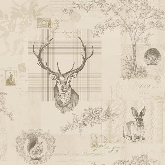 Richmond Wallpaper - Beige/Charcoal - Holden Décor - 98012Wallpaper199