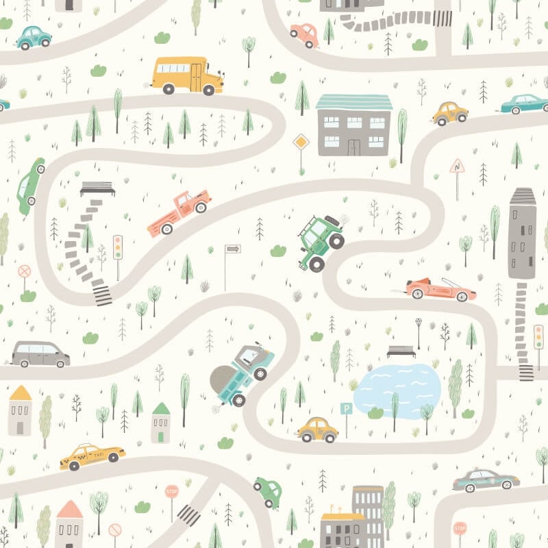 Road Trip Wallpaper - Popcorn - Hoopla Walls - HWA1307WWallpaper199