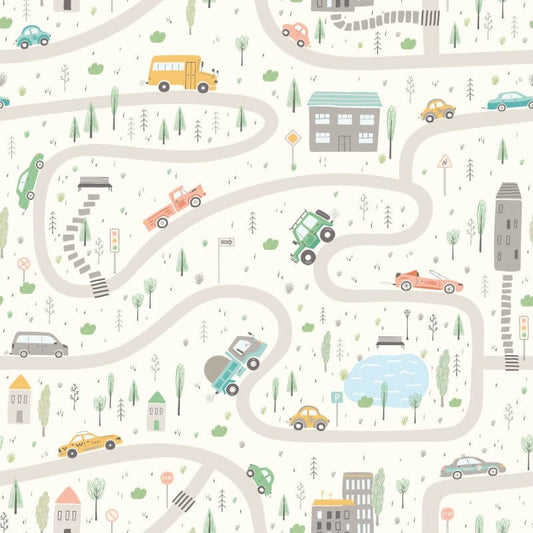 Road Trip Wallpaper - Popcorn - Hoopla Walls - HWA1307WWallpaper199