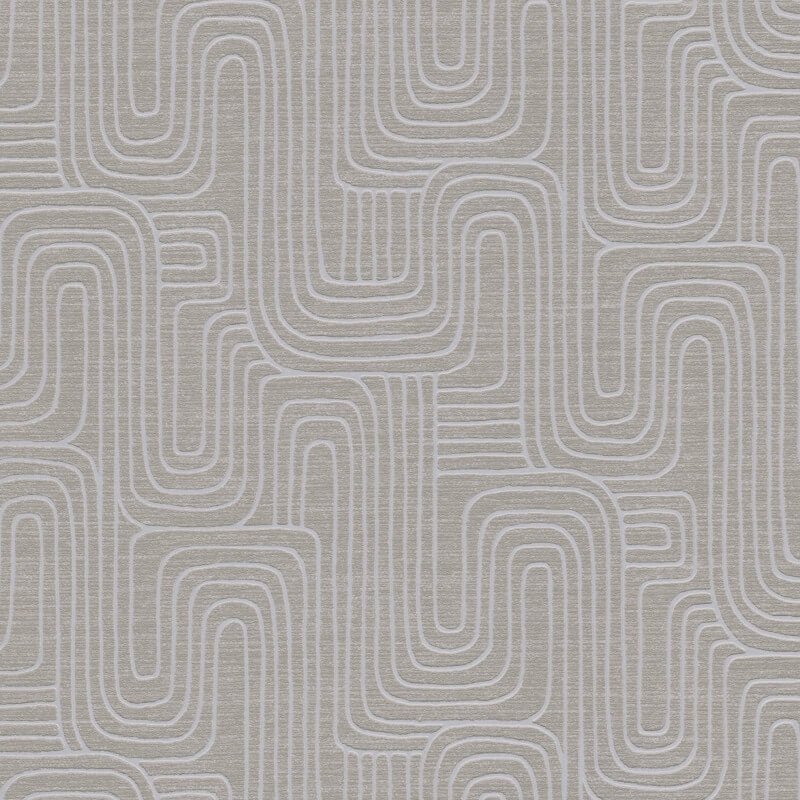 Rondo Curved Lines Metallic Wallpaper - Brown - Erismann - 10461 - 11Wallpaper199