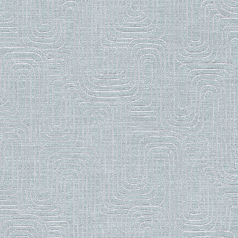Rondo Curved Lines Metallic Wallpaper - Light Grey - Erismann - 10461 - 35Wallpaper199