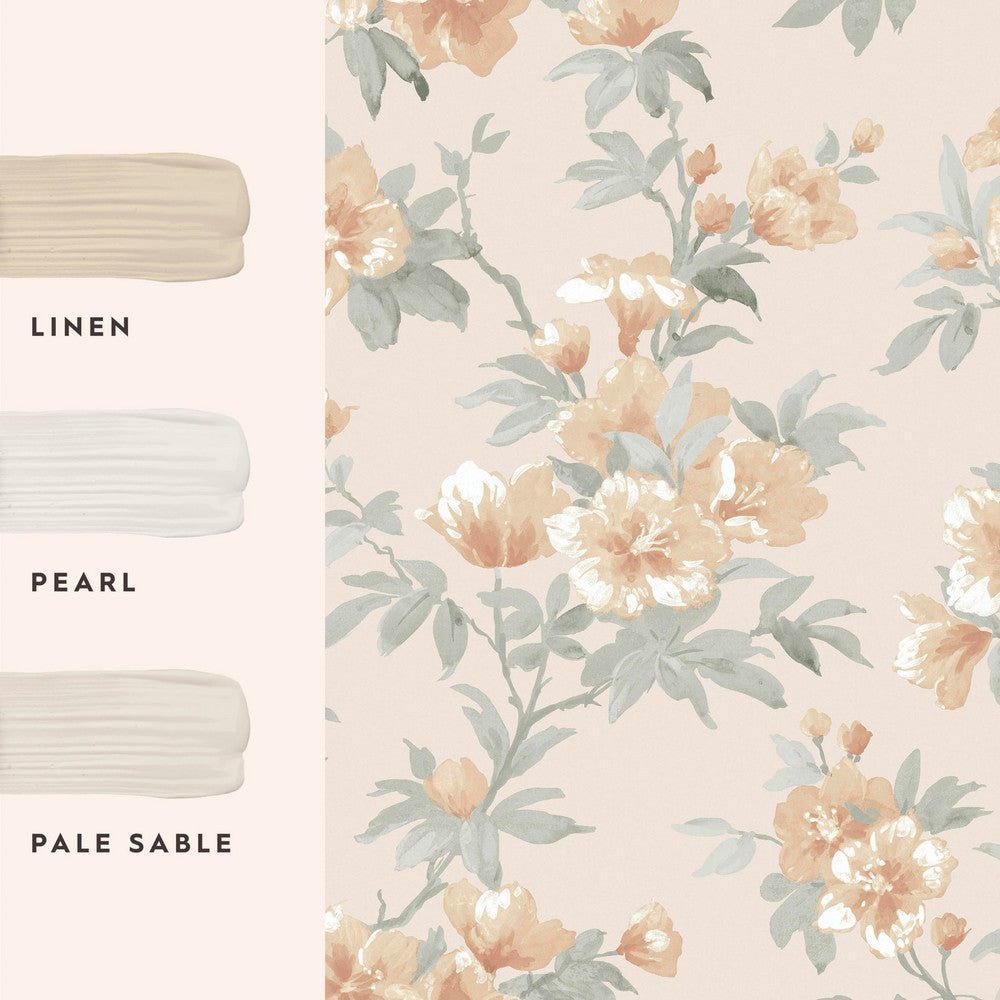Rosamund Wallpaper - Apricot - Laura Ashley - 127390Wallpaper199