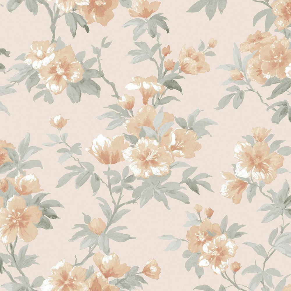 Rosamund Wallpaper - Apricot - Laura Ashley - 127390Wallpaper199