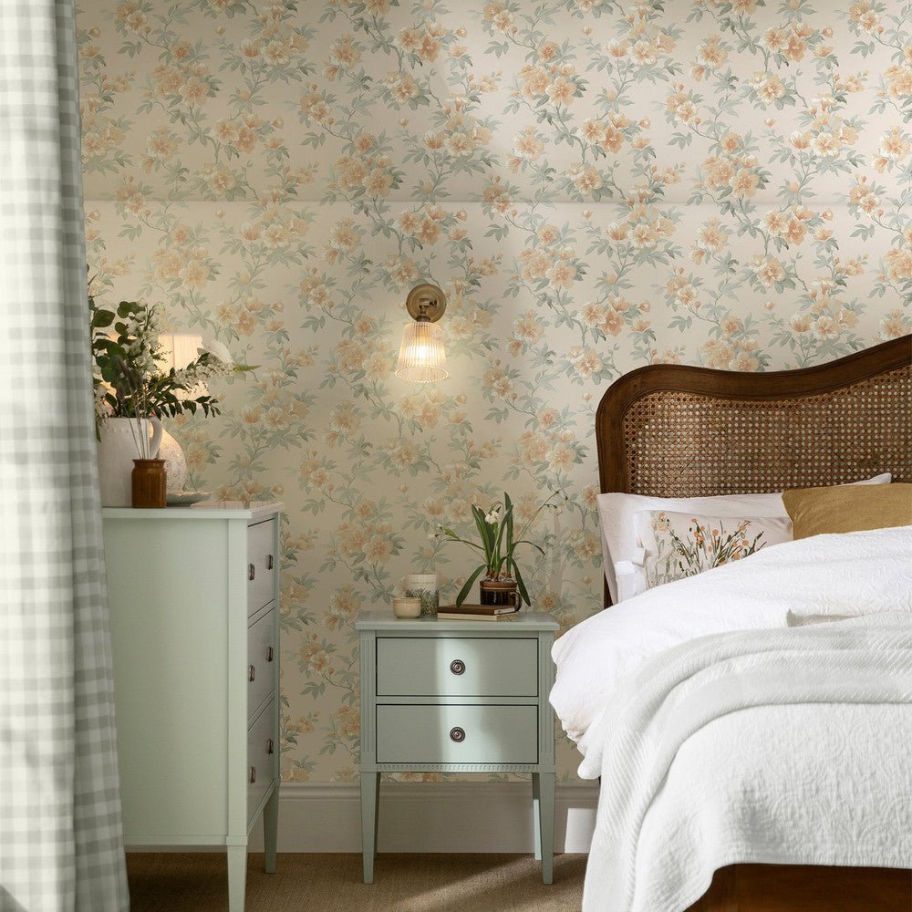 Rosamund Wallpaper - Apricot - Laura Ashley - 127390Wallpaper199