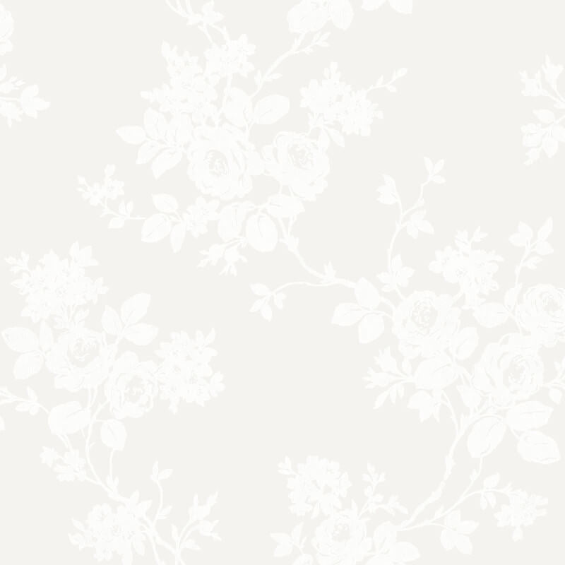Rose Trail Wallpaper - White - SK Filson - DE41855Wallpaper199
