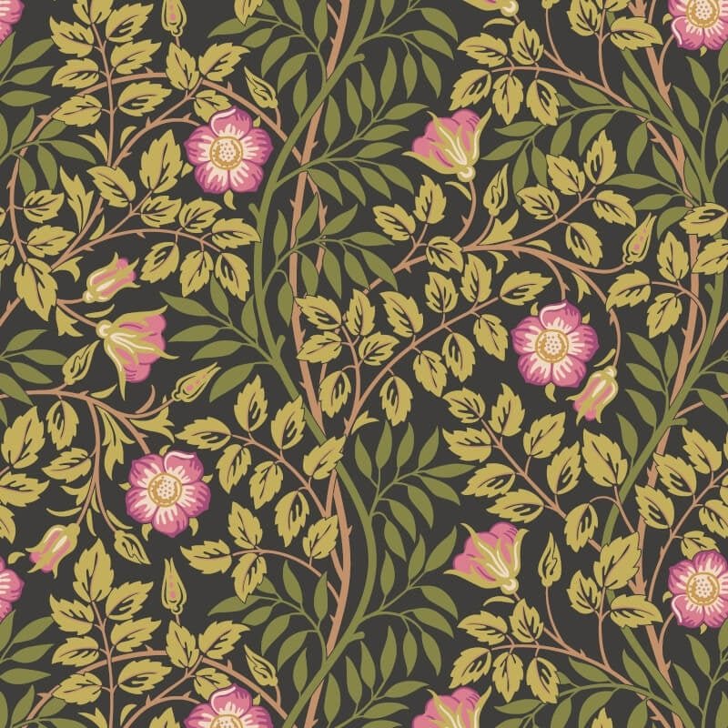 Rosehip Trail Wallpaper - Aubergine - Hoopla Walls - HWA1095WWallpaper199