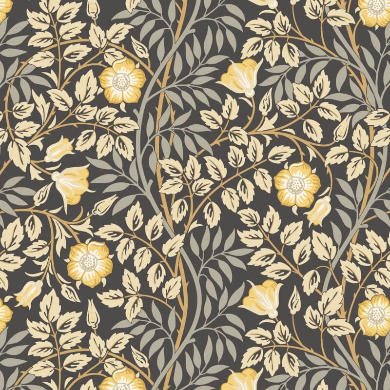 Rosehip Trail Wallpaper - Chalkboard - Hoopla Walls - HWA1094WWallpaper199