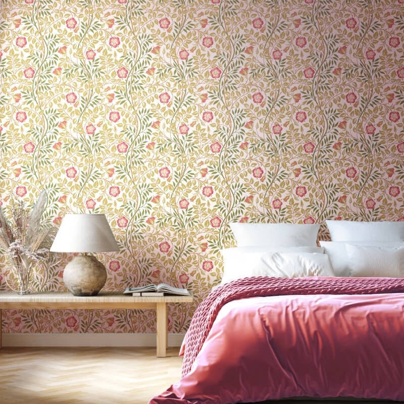 Rosehip Trail Wallpaper - Rose Pink - Hoopla Walls - HWA1099WWallpaper199