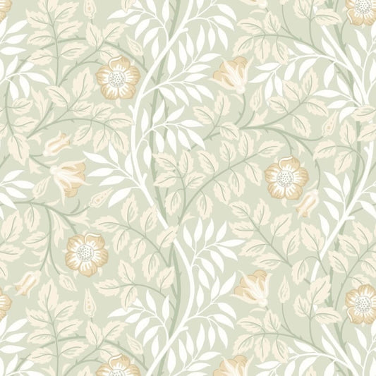 Rosehip Trail Wallpaper - Sage Green - Hoopla Walls - HWA1092WWallpaper199