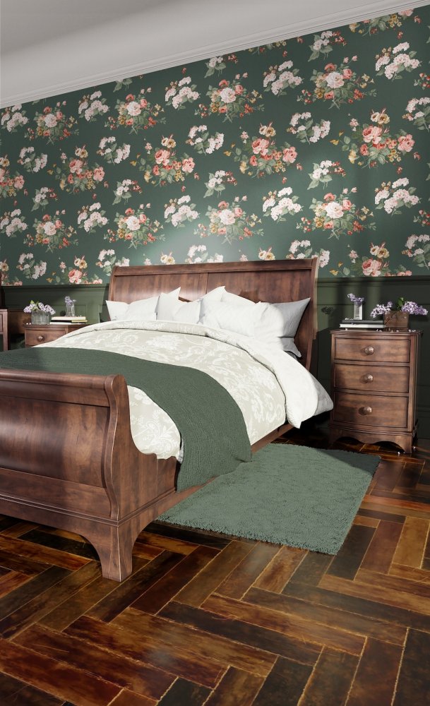Rosemore Wallpaper - Fern - Laura Ashley - 114896Wallpaper199