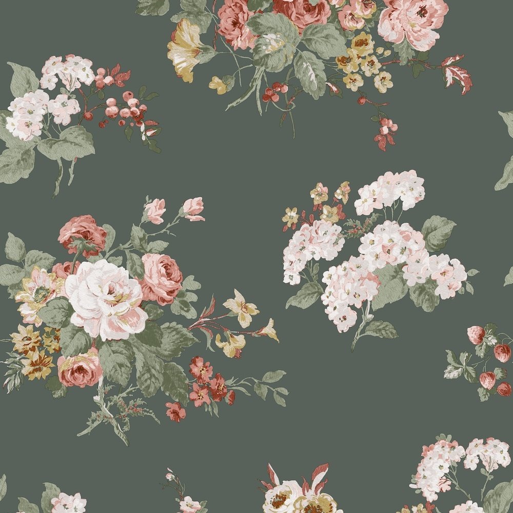 Rosemore Wallpaper - Fern - Laura Ashley - 114896Wallpaper199