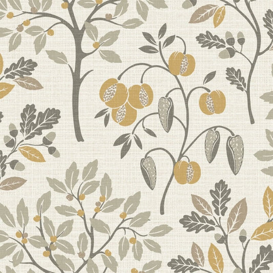 Rowan Autumn Trees Metallic Wallpaper - Natural - Crown - M1760Wallpaper199
