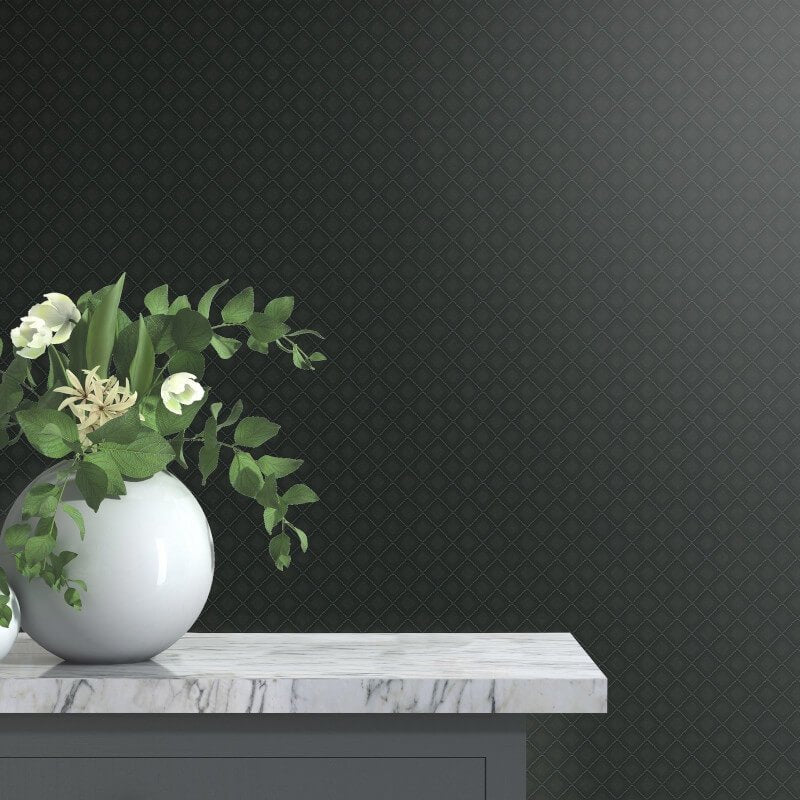Royal Diamonds Shimmer Wallpaper - Black - Erismann - 10289 - 15Wallpaper199