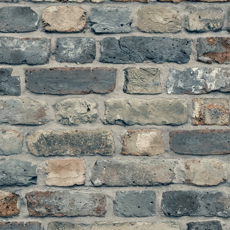 Rustic Brick Wallpaper - Blue/Grey - Grandeco - WL2204Wallpaper199