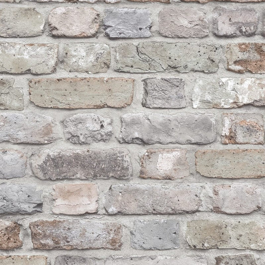 Rustic Brick Wallpaper - Natural/Grey - Grandeco - WL2201Wallpaper199