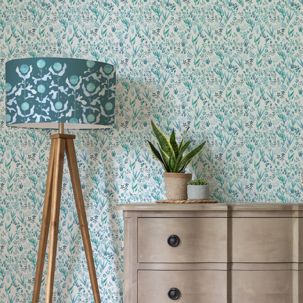 Saana Wallpaper - Teal - Voyage Maison - SAANA/WPO/TEAWallpaper199