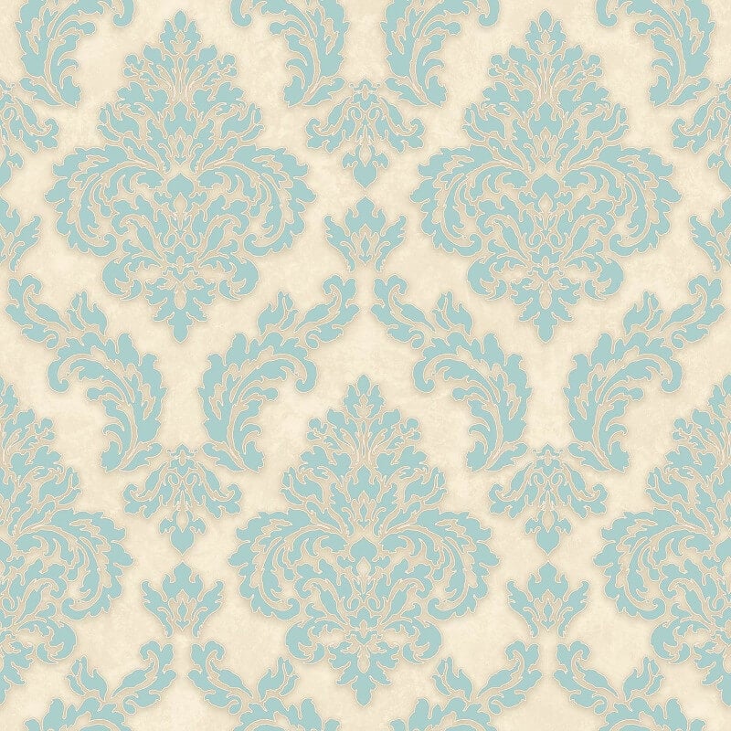 Sahara Damask Wallpaper - Blue - SK Filson - SK10015Wallpaper199