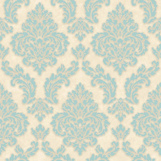 Sahara Damask Wallpaper - Blue - SK Filson - SK10015Wallpaper199