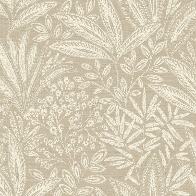 Sahara Leaf Wallpaper - Natural - Crown - M1782Wallpaper199