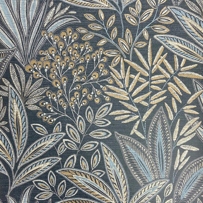 Sahara Leaf Wallpaper - Navy - Crown - M1784Wallpaper199