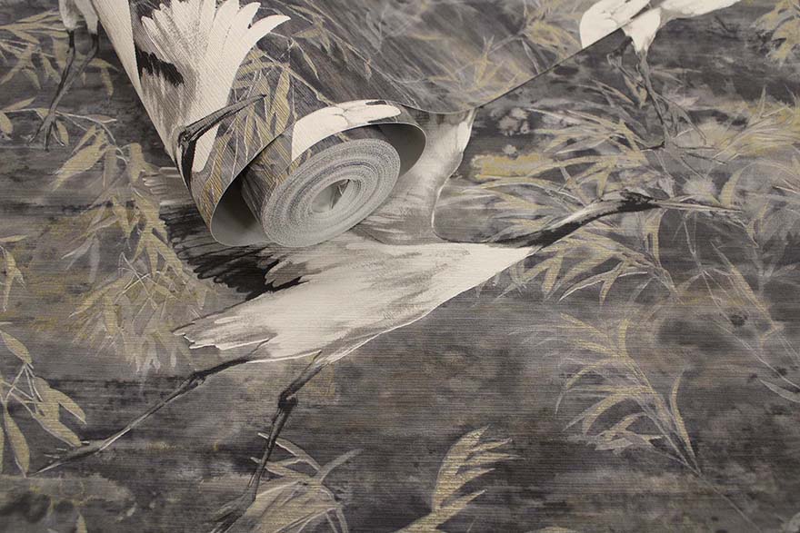 Sarus Wallpaper - Charcoal - Holden Décor - 36104Wallpaper199