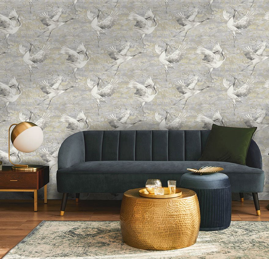 Sarus Wallpaper - Grey - Holden Décor - 36100Wallpaper199