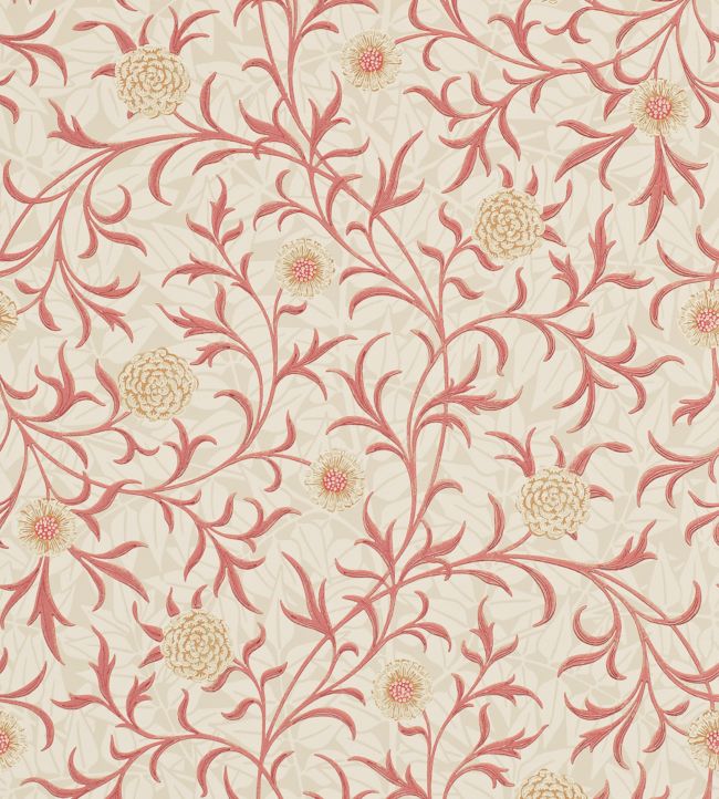 Scroll Wallpaper - Light Brick/Buff - 210364 - Morris & CoWallpaper199