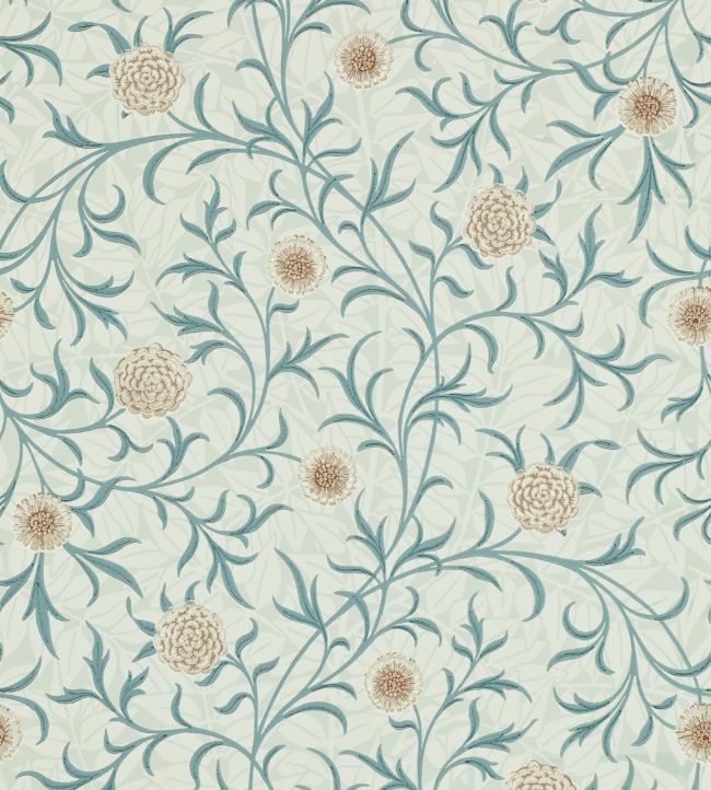 Scroll Wallpaper - Loden/Slate - 210362 - Morris & CoWallpaper199
