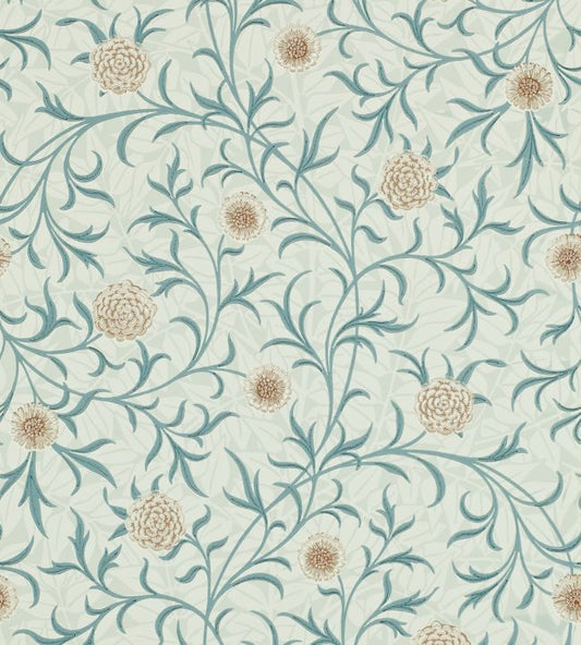 Scroll Wallpaper - Loden/Slate - 210362 - Morris & CoWallpaper199