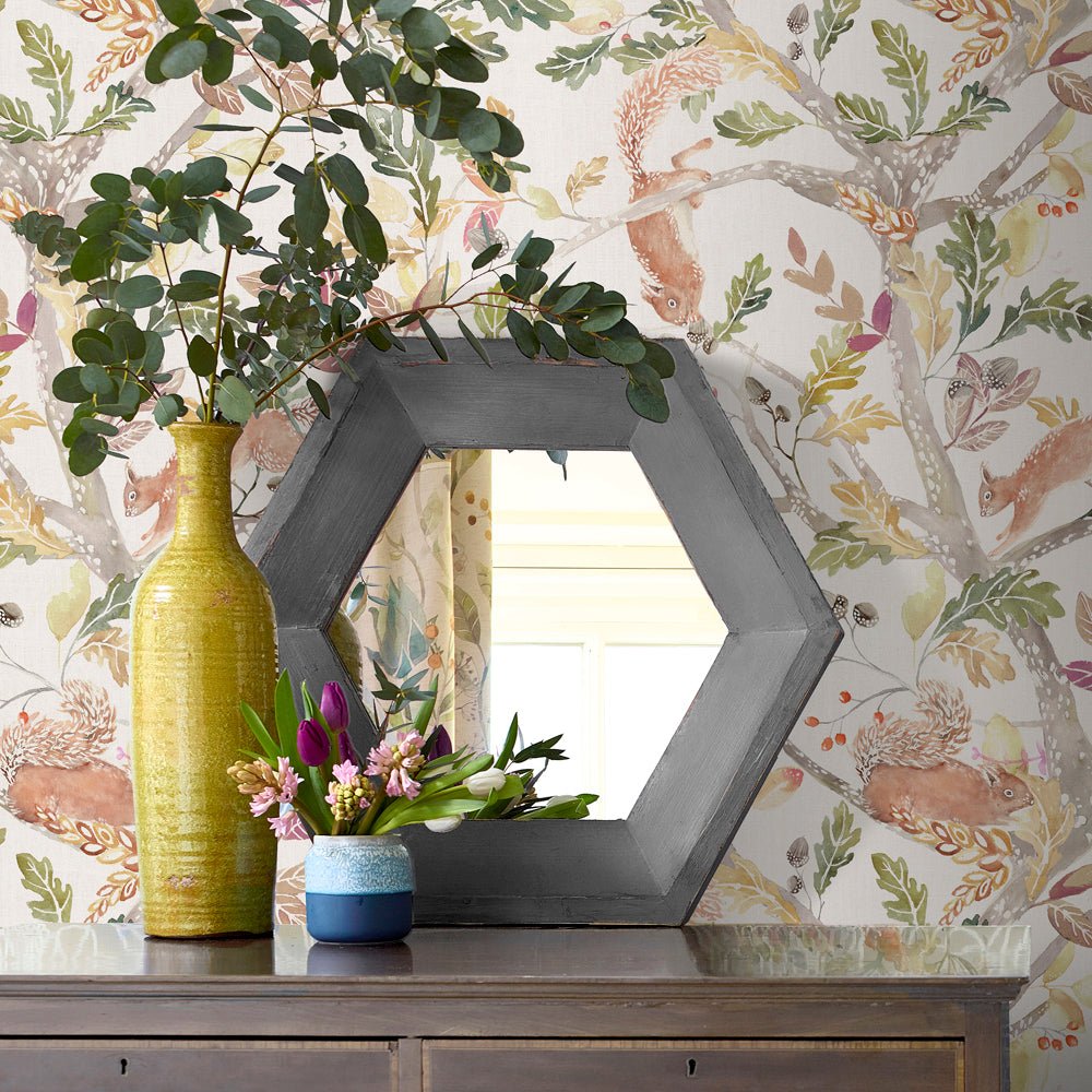 Scurry Of Squirrels Wallpaper - Auburn - Voyage Maison - SCURRYO/WPO/MULWallpaper199