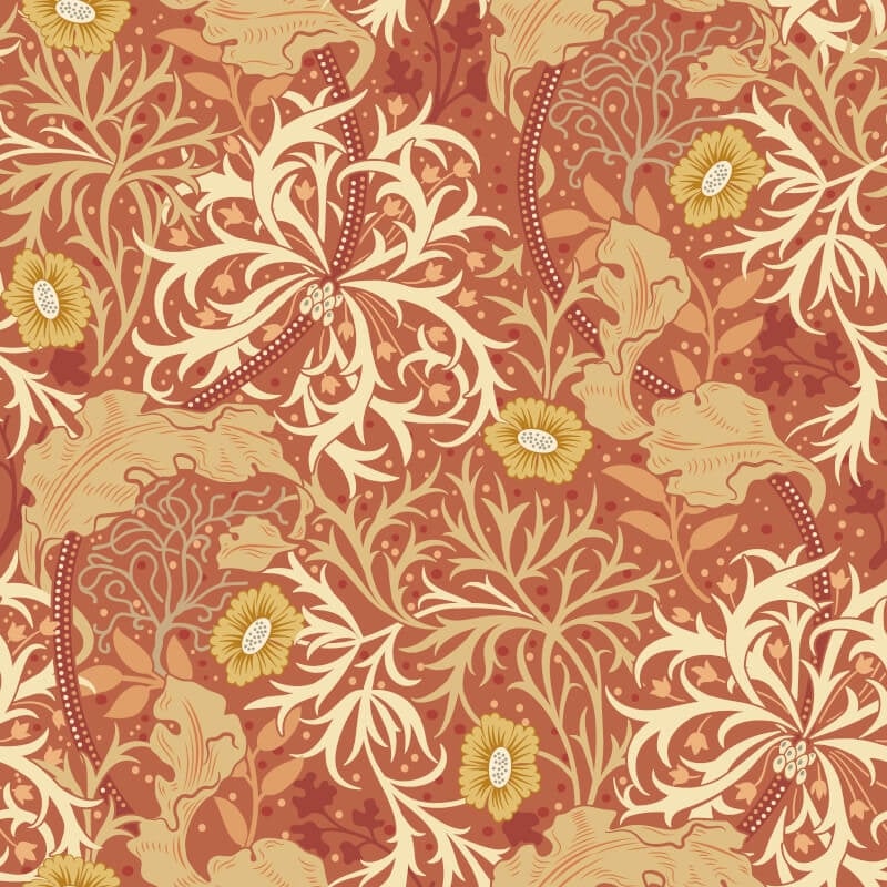 Seaweed Garden Wallpaper - Amber - Hoopla Walls - HWA1110WWallpaper199