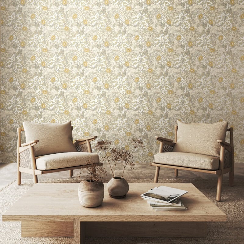 Seaweed Garden Wallpaper - Fossil Grey - Hoopla Walls - HWA1105WWallpaper199
