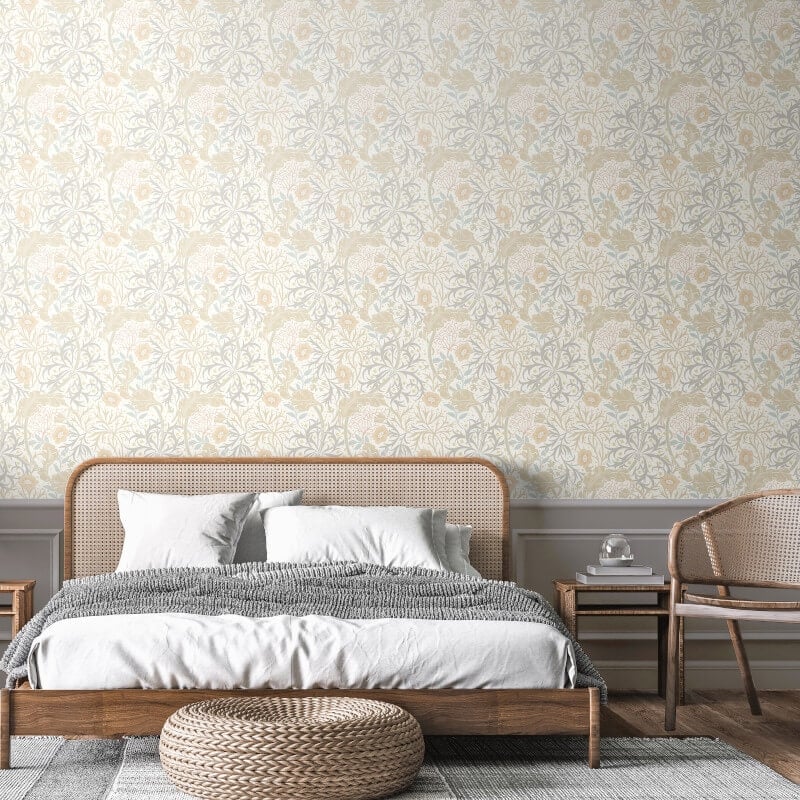 Seaweed Garden Wallpaper - Linen - Hoopla Walls - HWA1104WWallpaper199