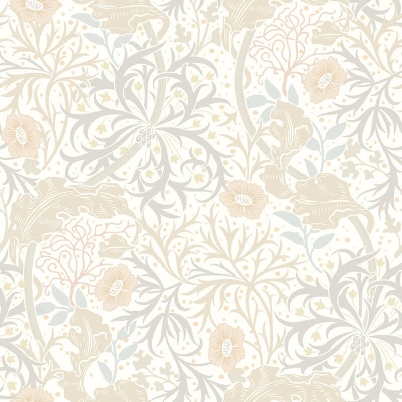 Seaweed Garden Wallpaper - Linen - Hoopla Walls - HWA1104WWallpaper199