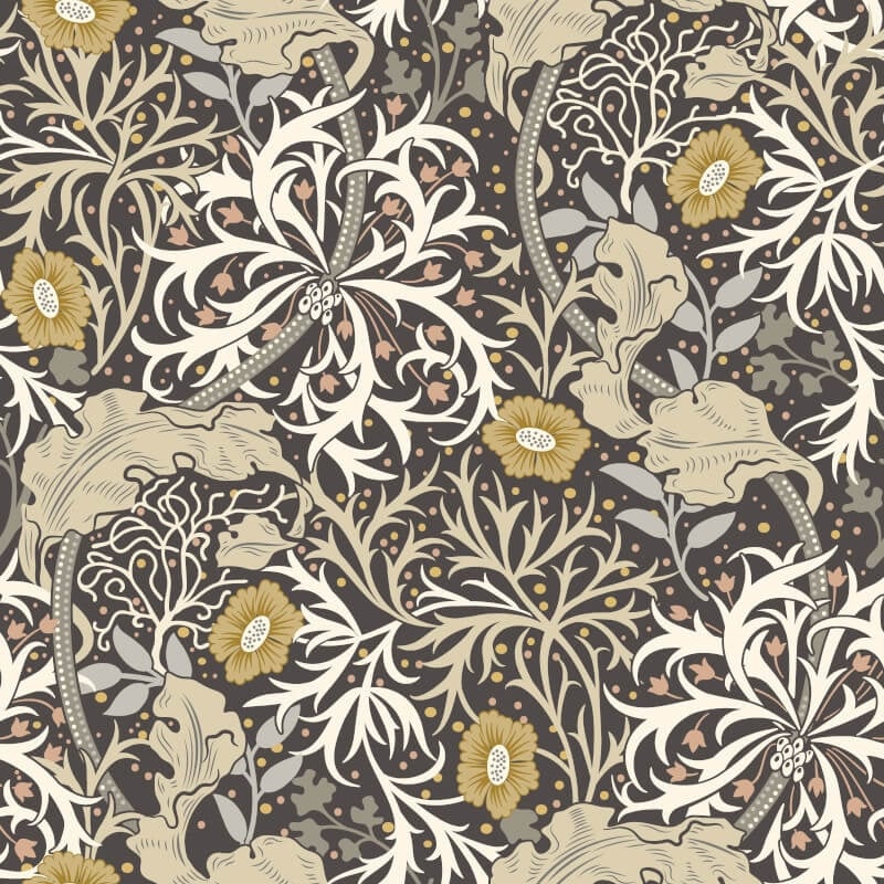 Seaweed Garden Wallpaper - Slate - Hoopla Walls - HWA1106WWallpaper199