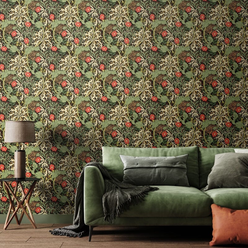Seaweed Garden Wallpaper - Slate Mix - Hoopla Walls - HWA1107WWallpaper199