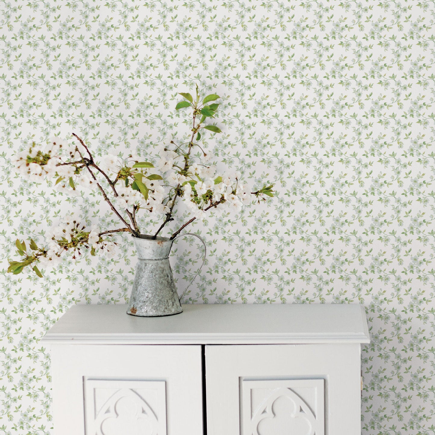 Secret Garden Anemone Mini Wallpaper - Duck Egg / Sage Green / White - Galerie - G78483Wallpaper199