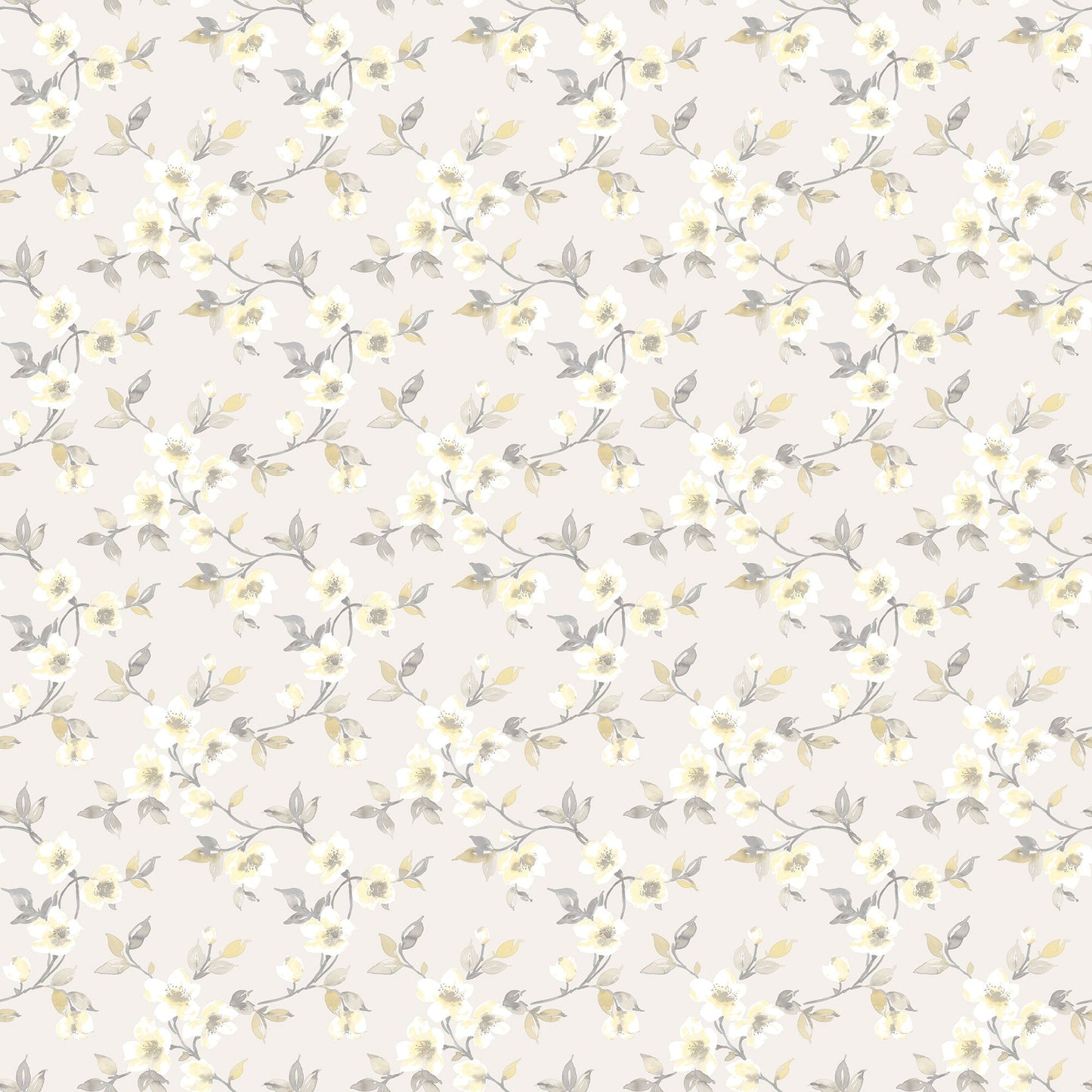 Secret Garden Anemone Mini Wallpaper - Grey / Yellow - Galerie - G78486Wallpaper199