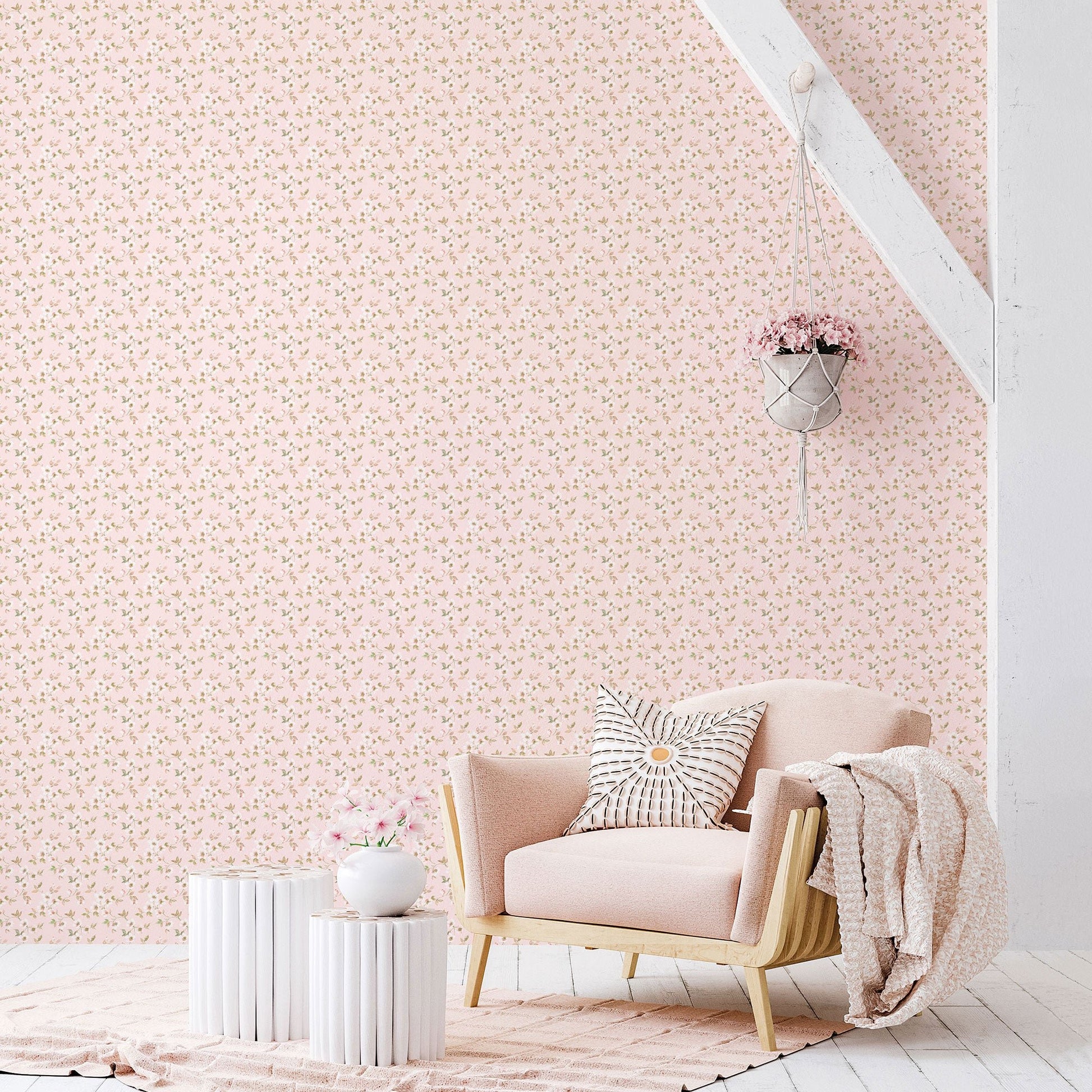 Secret Garden Anemone Mini Wallpaper - Pink / Green - Galerie - G78487Wallpaper199