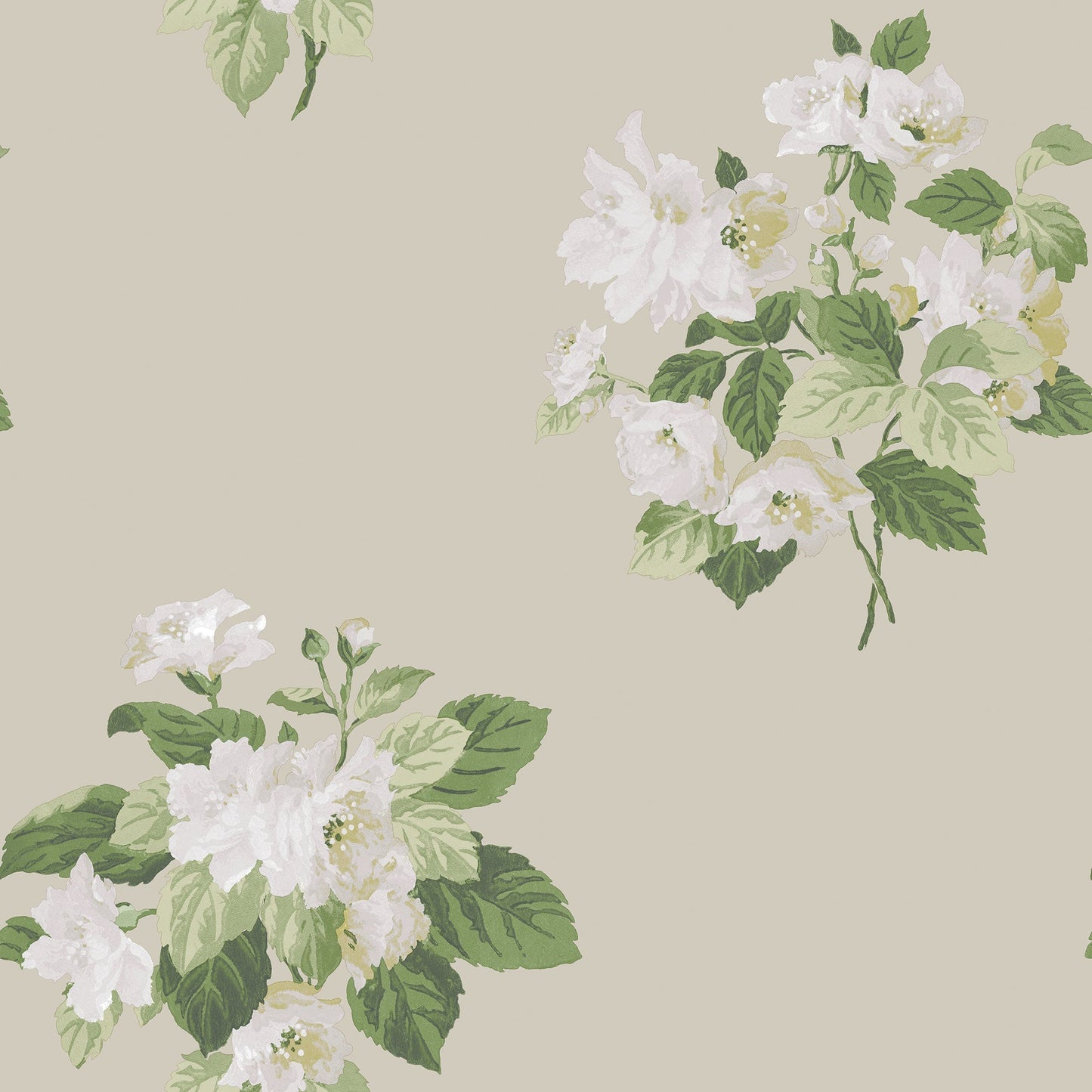 Secret Garden Classic Bouquet Wallpaper - Taupe / Green - Galerie - G78500Wallpaper199