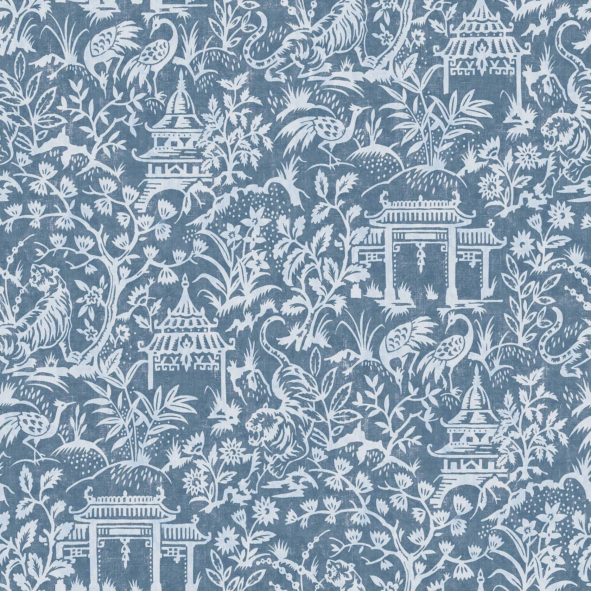 Secret Garden Garden Toile Wallpaper - Blue - Galerie - G78508Wallpaper199