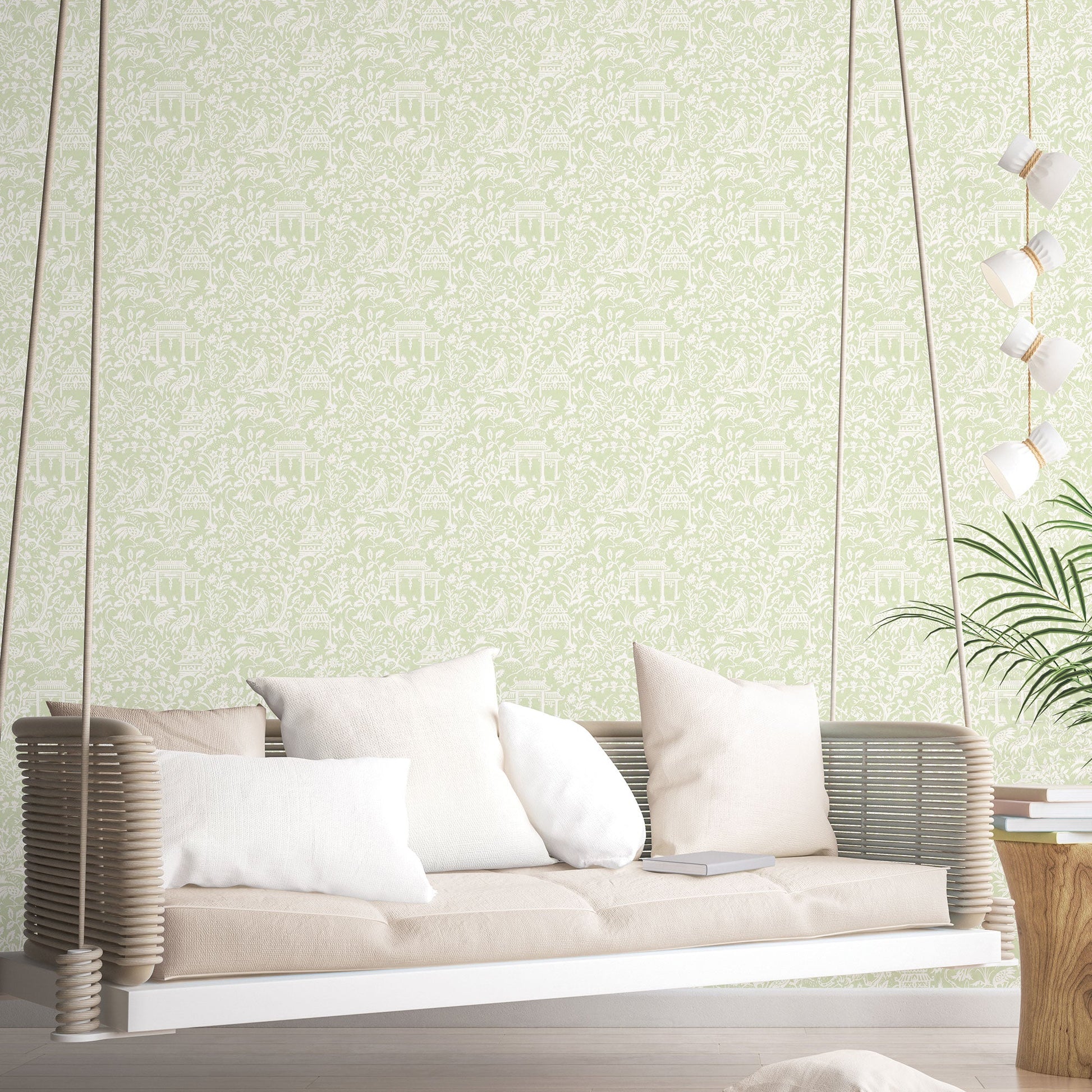 Secret Garden Garden Toile Wallpaper - Green - Galerie - G78509Wallpaper199