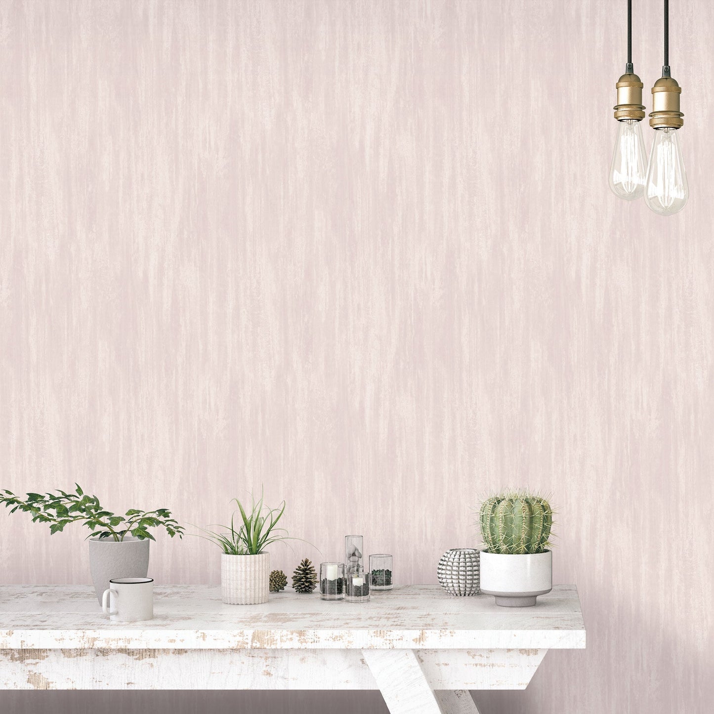 Secret Garden Wispy Texture Wallpaper - Dusty Pink - Galerie - G78535Wallpaper199